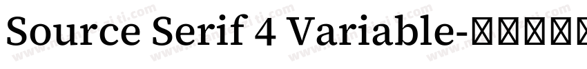 Source Serif 4 Variable字体转换
